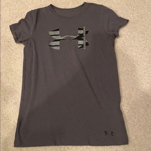 Gray Under Armour top